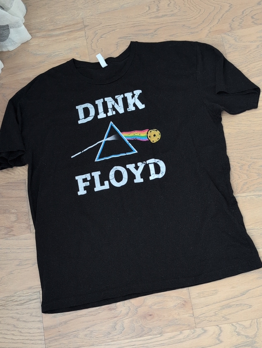 NWOT Black 'DINK FLOYD' Pickleball T shirt XL